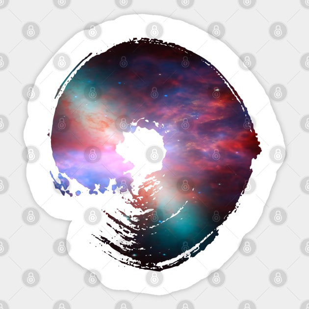 Paint brush stroke enso galaxy whoosh Sticker by Blacklinesw9